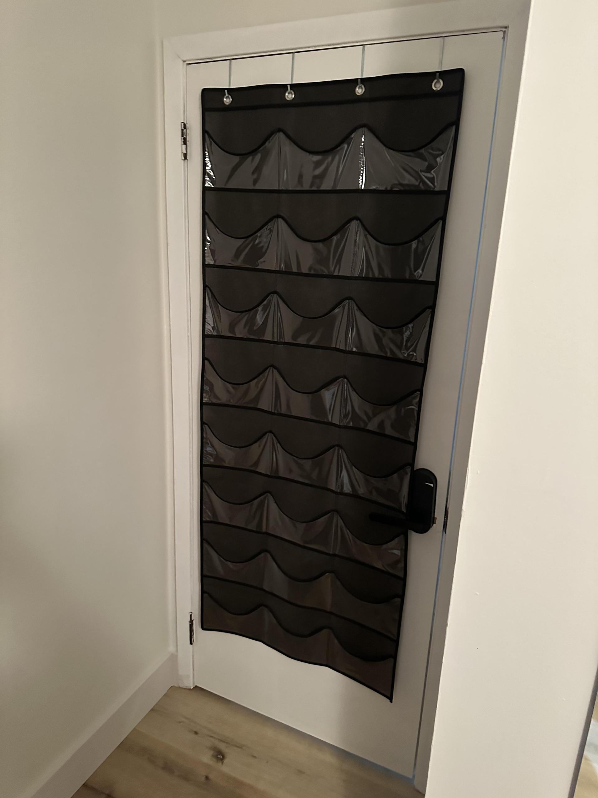 Shoe storage on back of the bedroom door