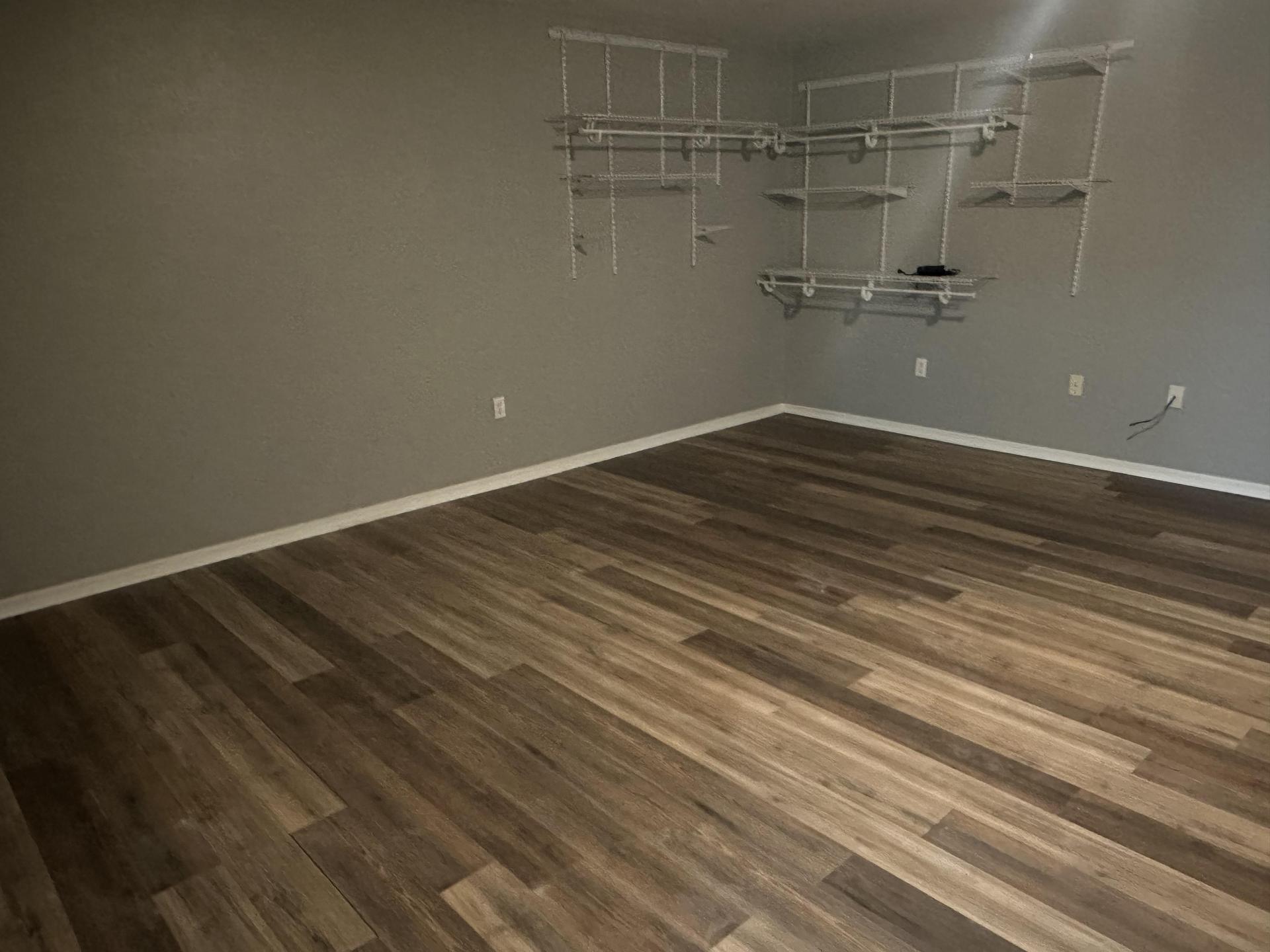 Bedroom 4 clothe storage rack and shelves