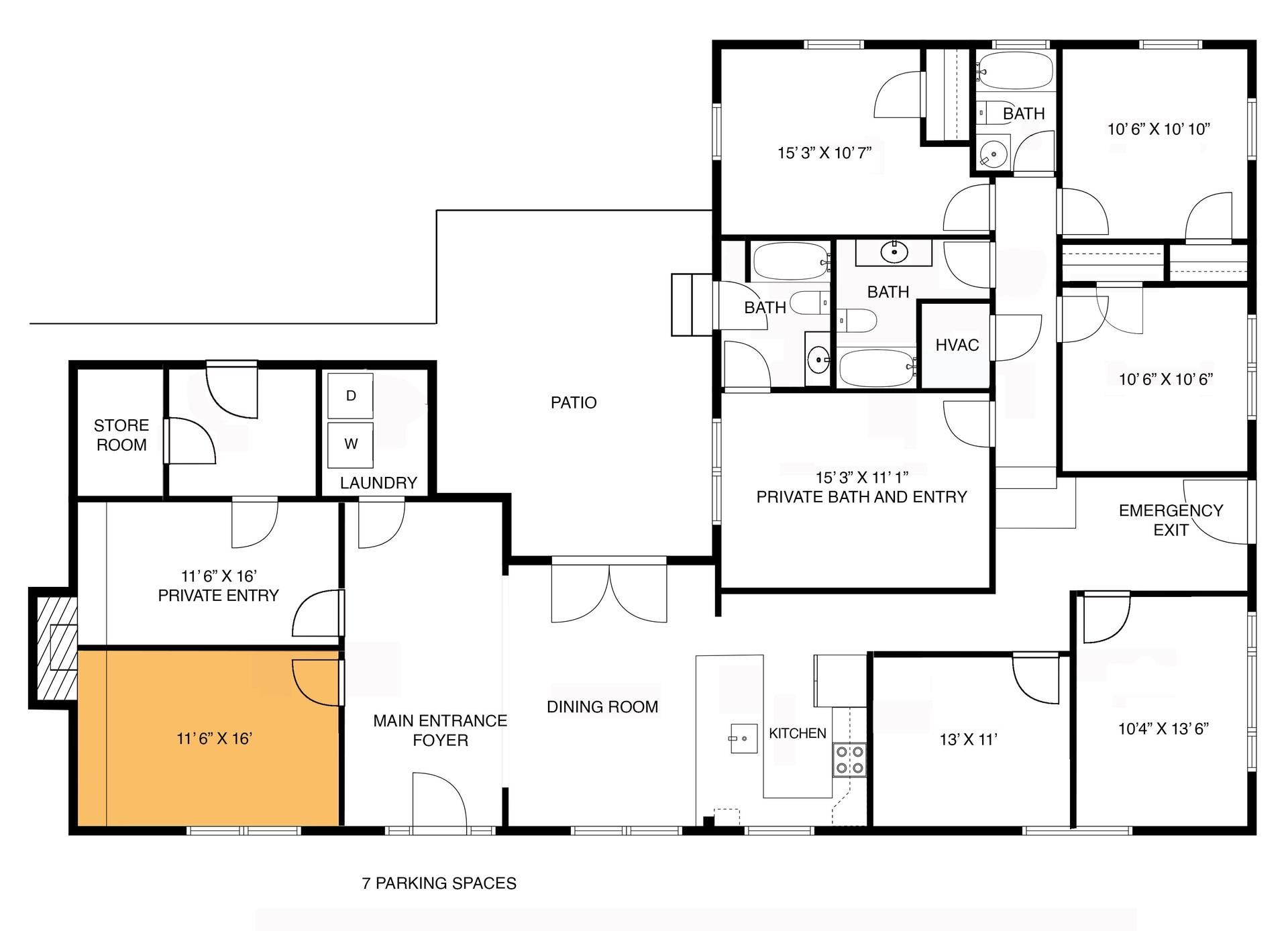 Room location Floor Plan