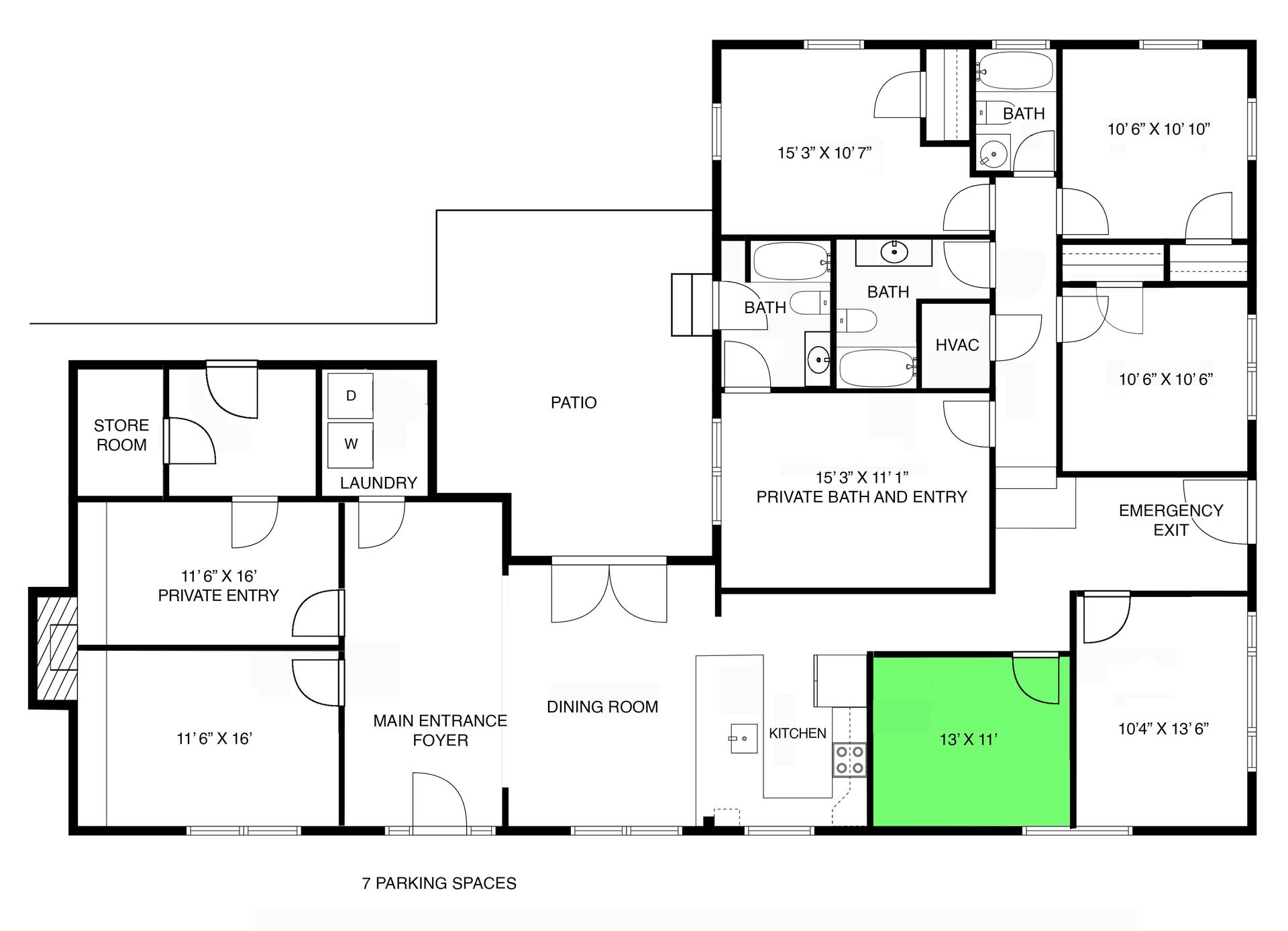 Room location Floor Plan