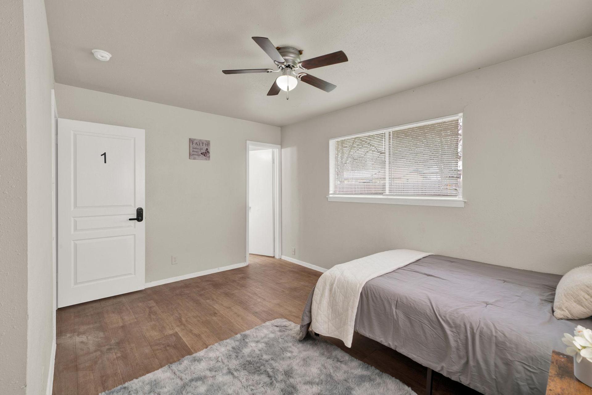 Master bedroom with bath