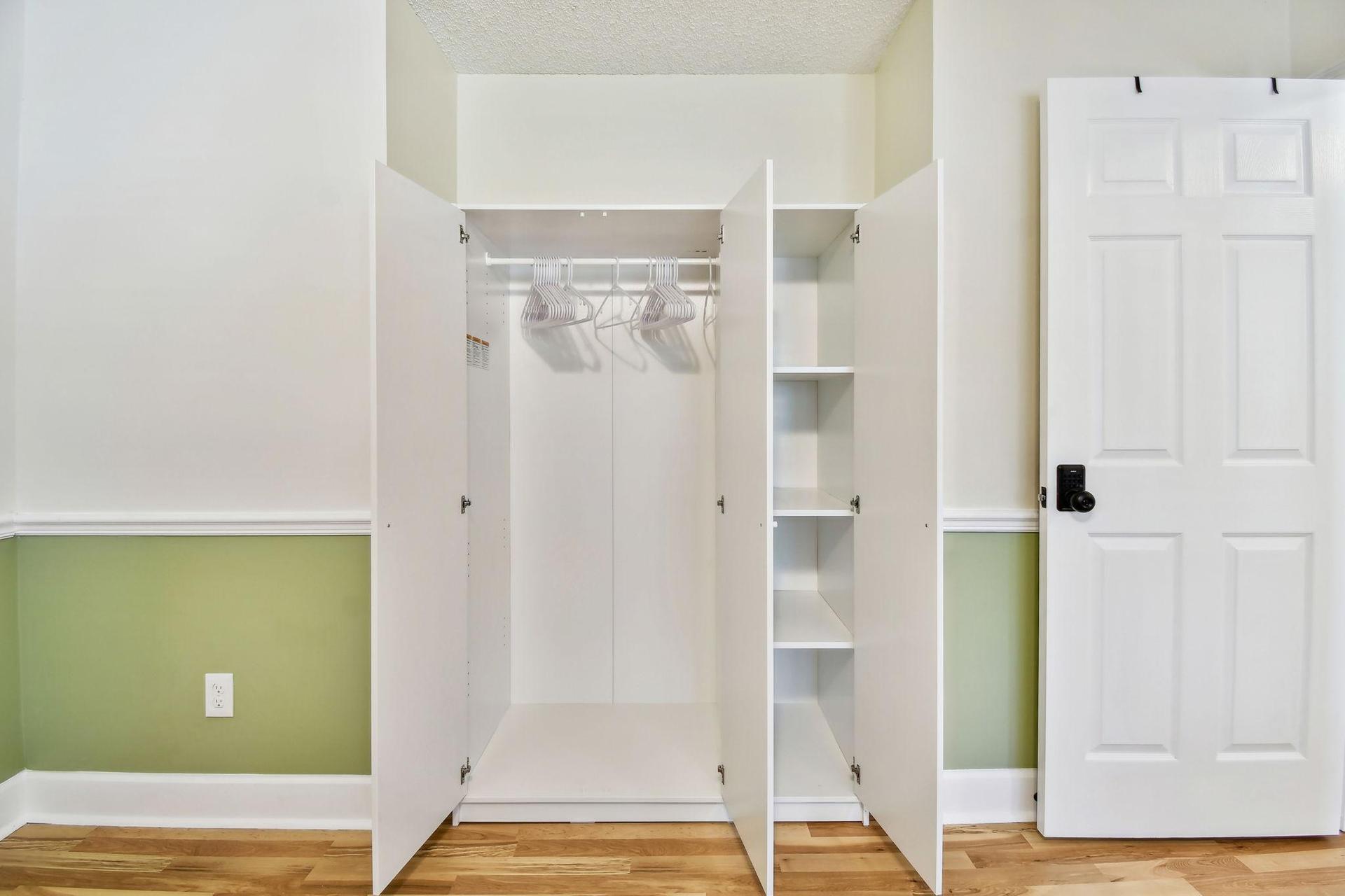 Armoire for hanging clothes and storage