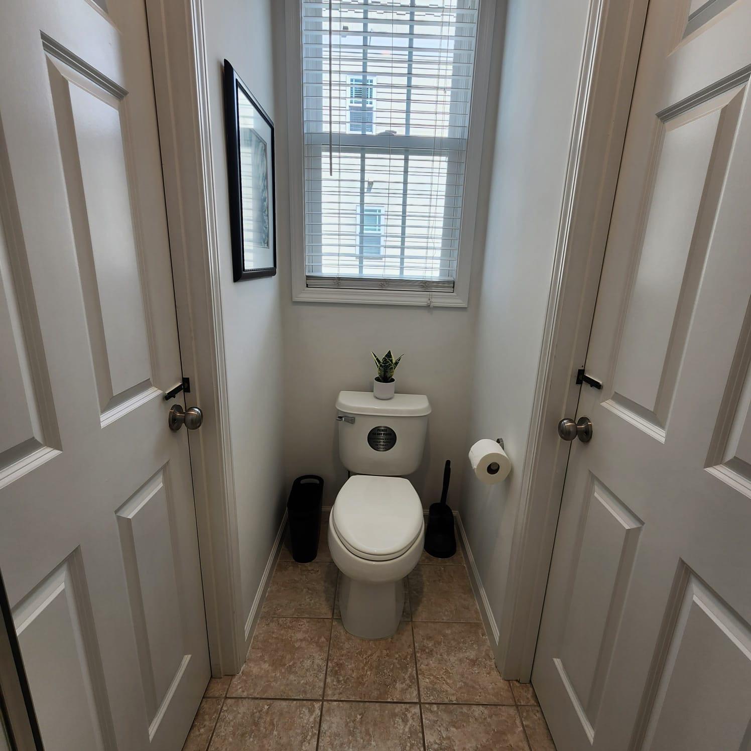 Toilet Room with Locking Doors, Locks Can Be Locked from Both Sides