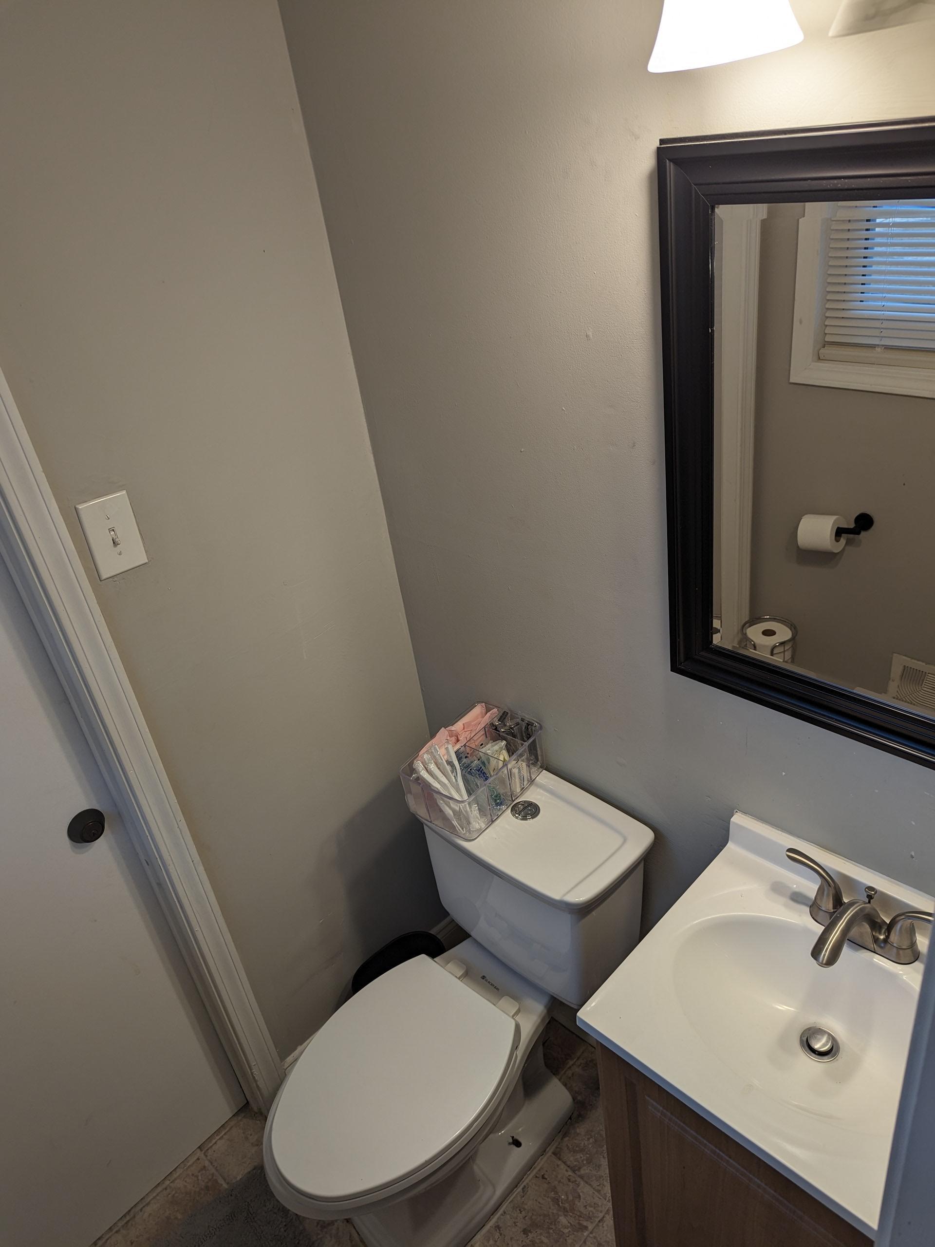 Private 1/2 bathroom