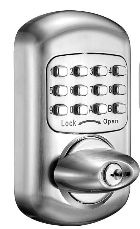 Punch code door lock so you don't have to remember your key.