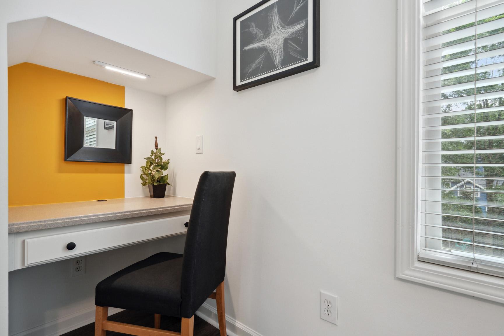 A Close-Up View of the Desk Area