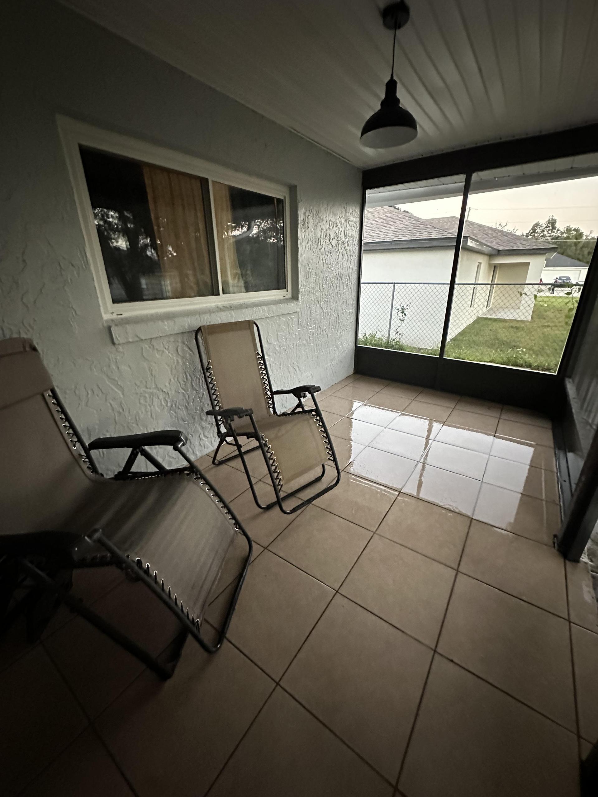 Private screen-in patio