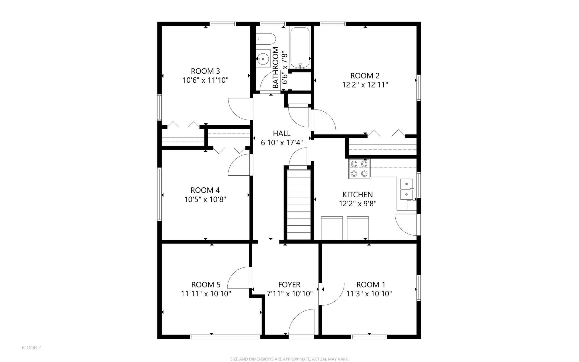 Common spaces including the kitchen