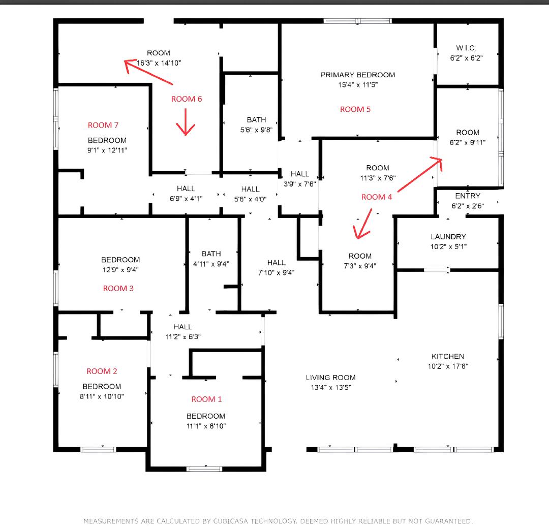 Common spaces including the kitchen