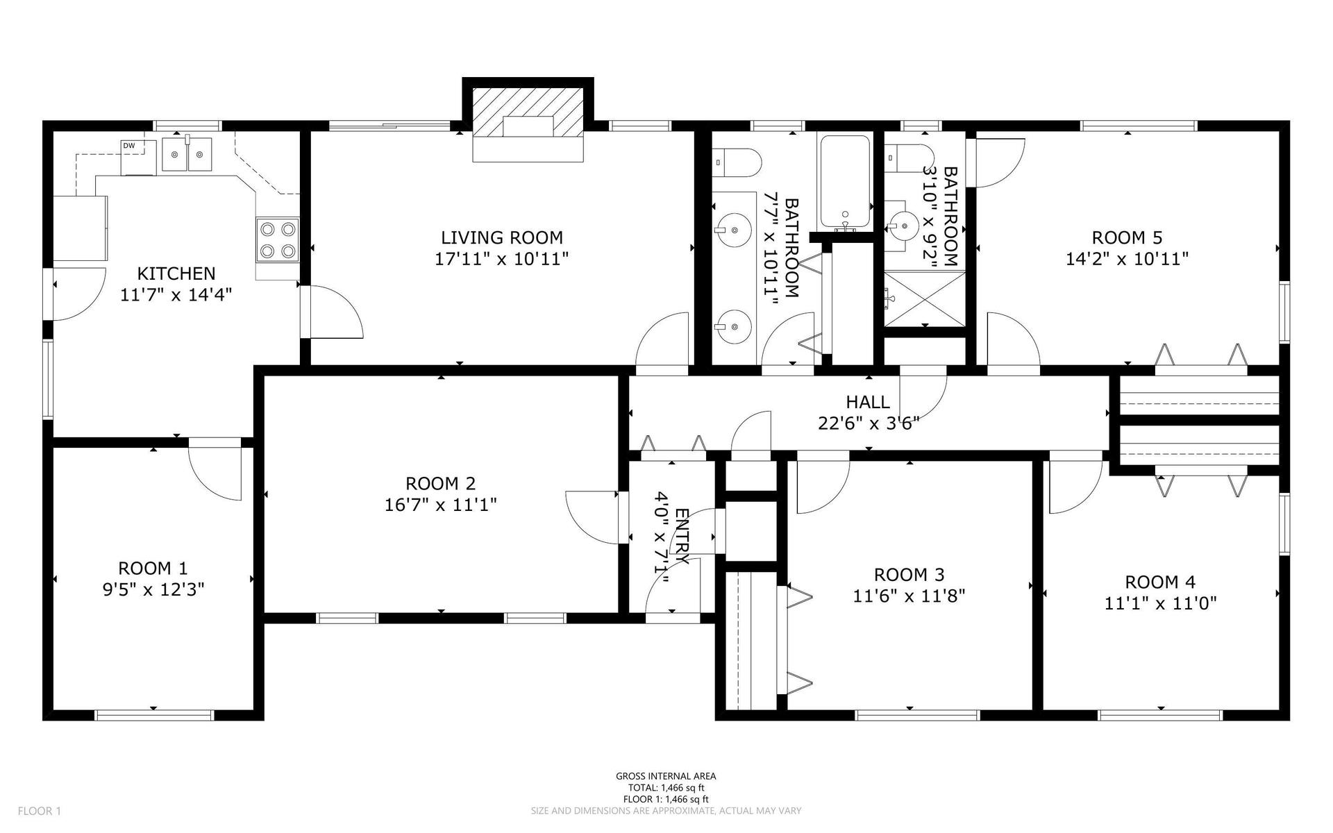 Common spaces including the kitchen