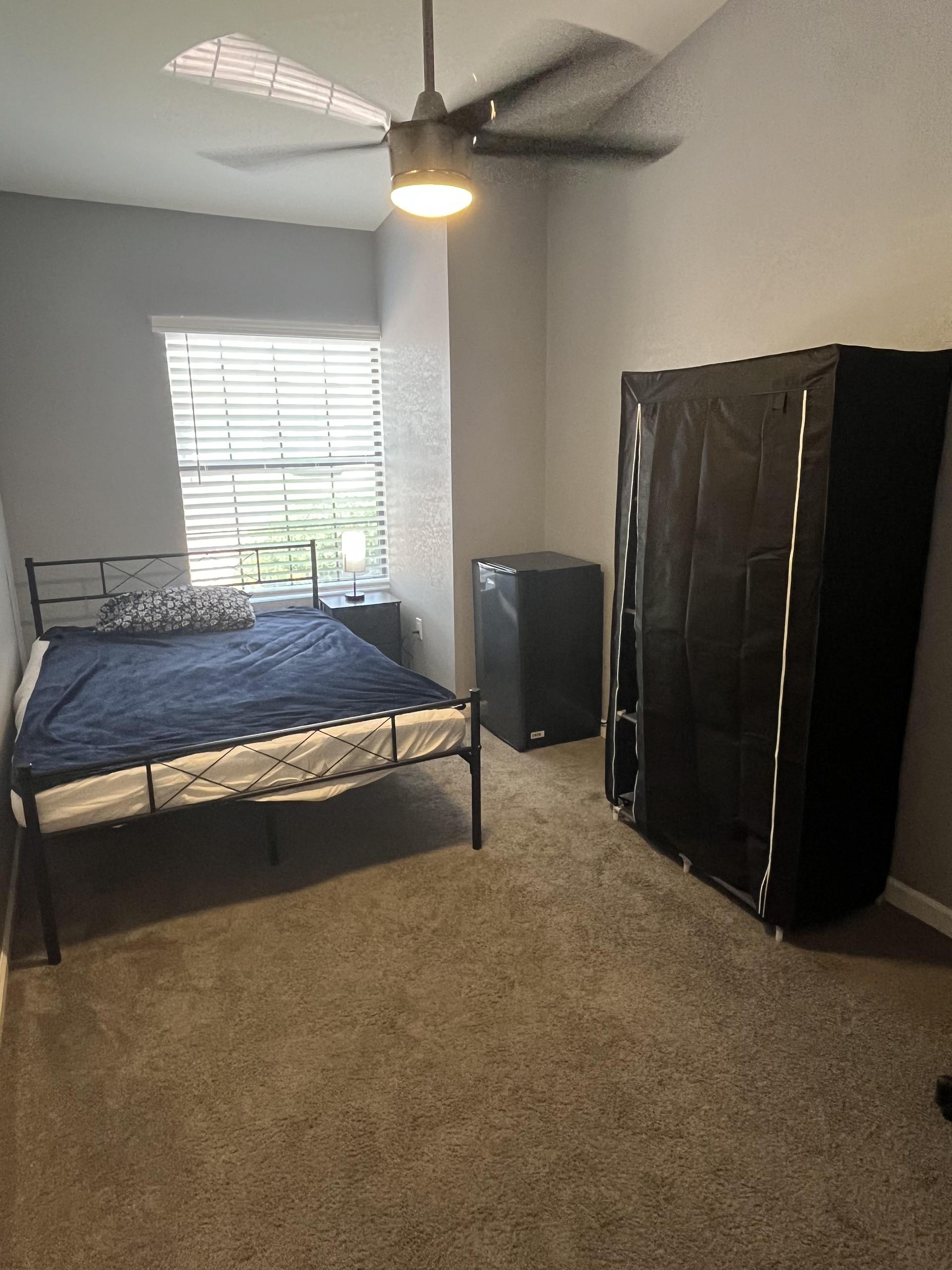 Large room, min fridge, pool access