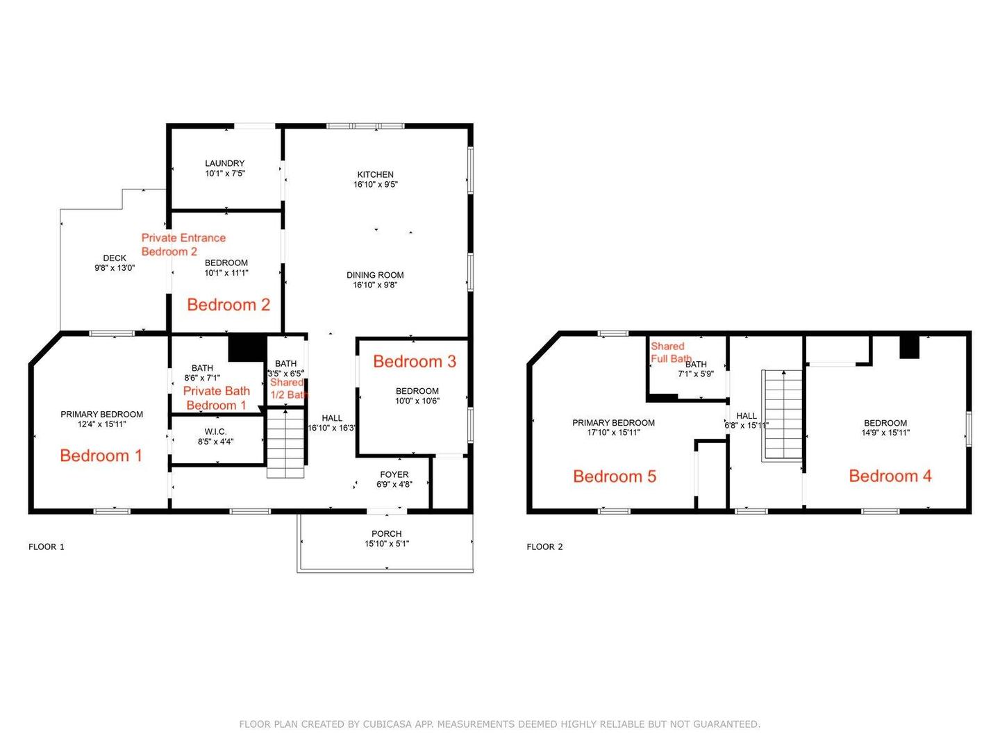 Common spaces including the kitchen