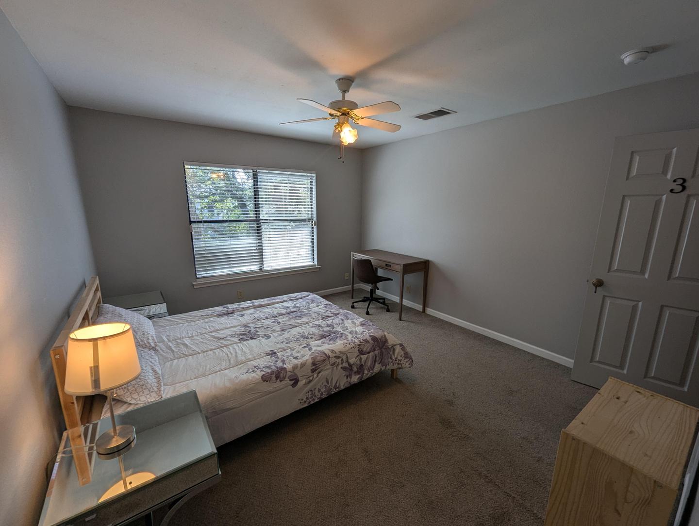 Very Large, Quite Room. Work Station INCLUDED. Huge Walk-in Closet! View of Palm Tree.