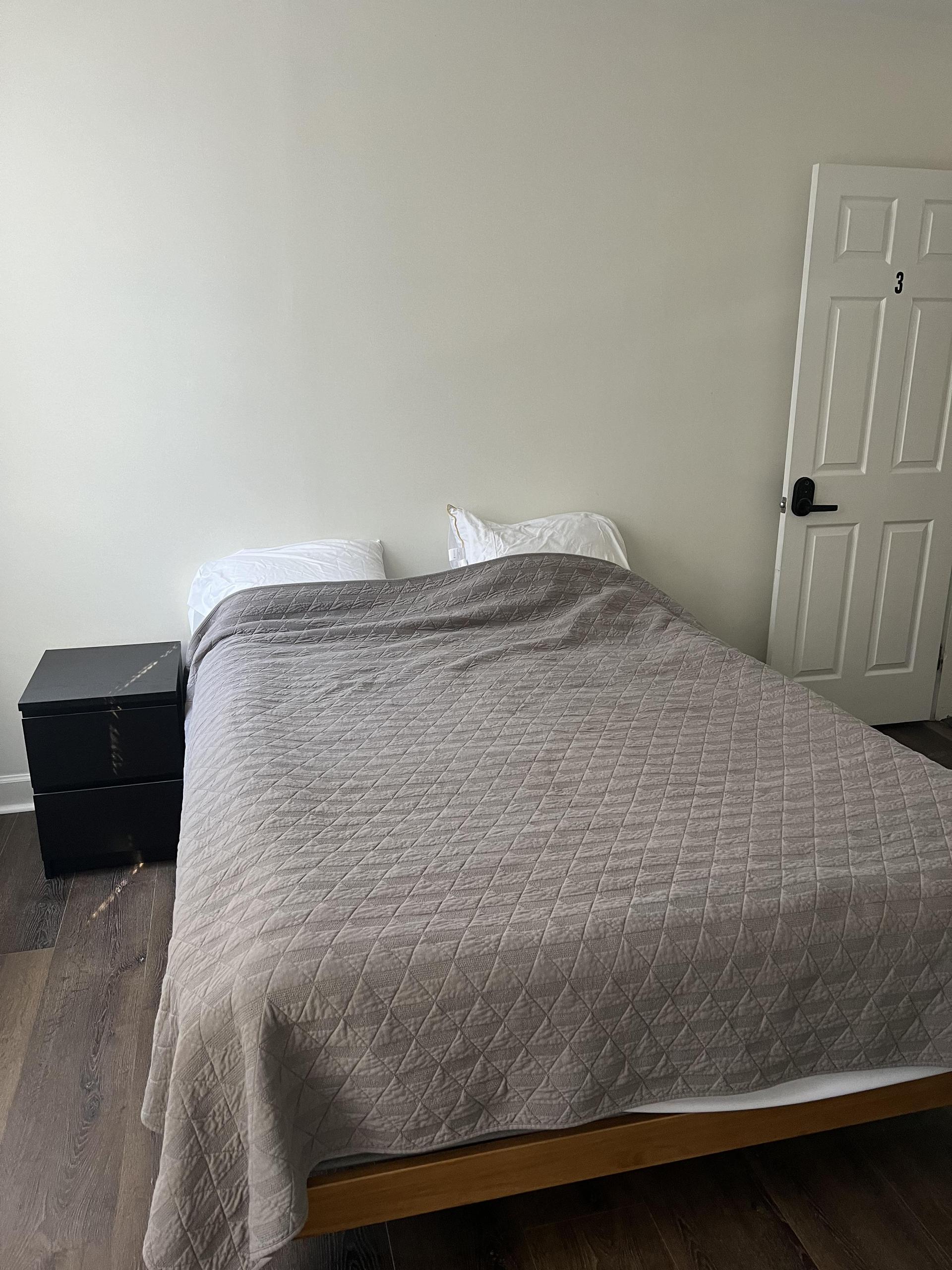 Queen Bed and Nightstand