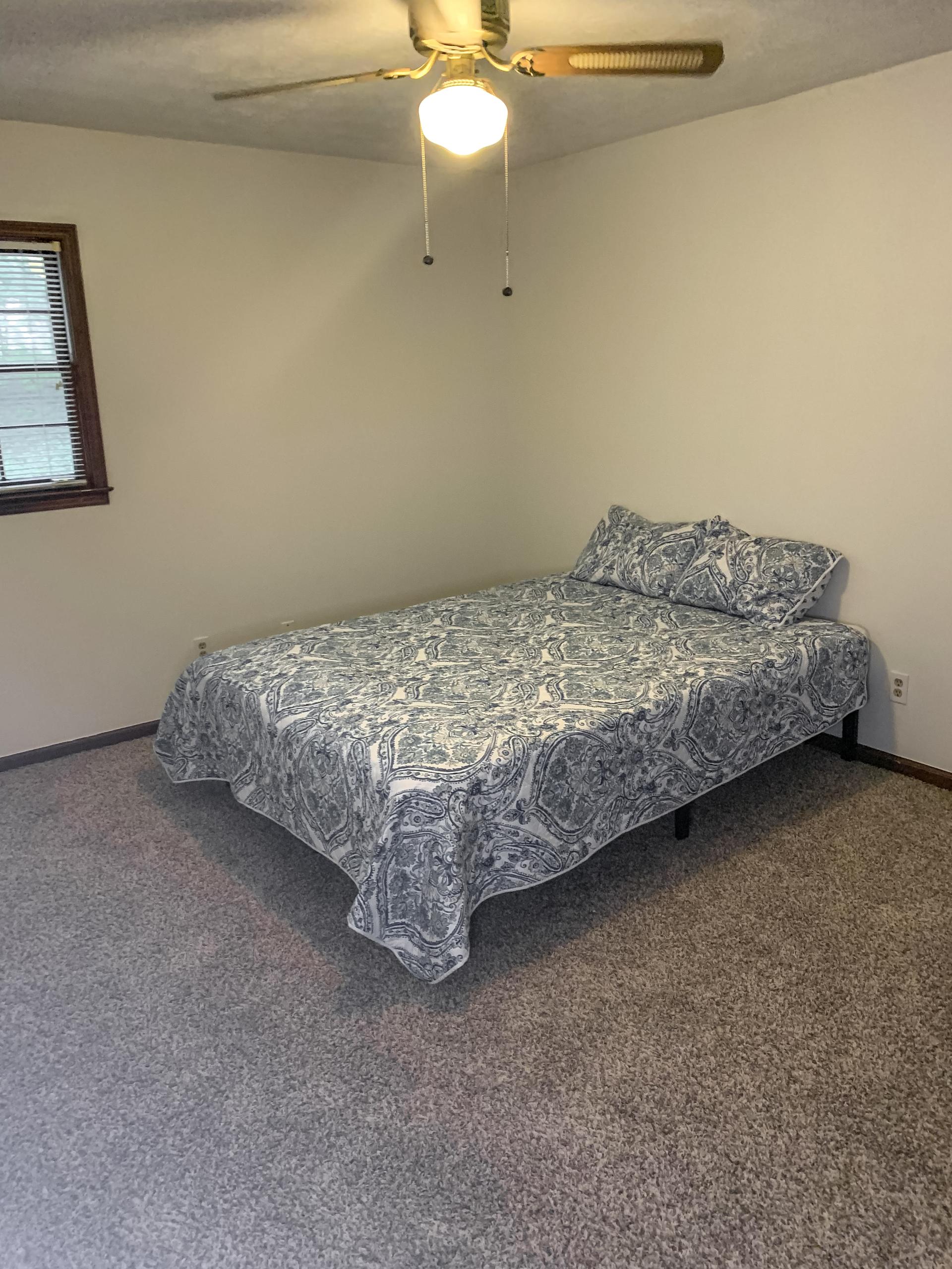 bedroom, detected: ceiling fan, bed