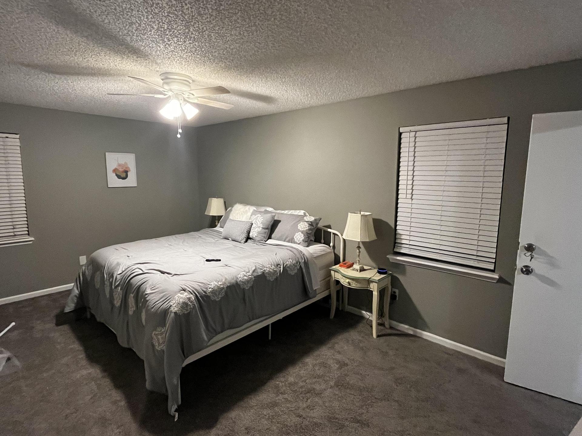 Master Bedroom #1  comes with Private Bathroom with walk-in shower & a King size bed, walk-in closet, Smart tv