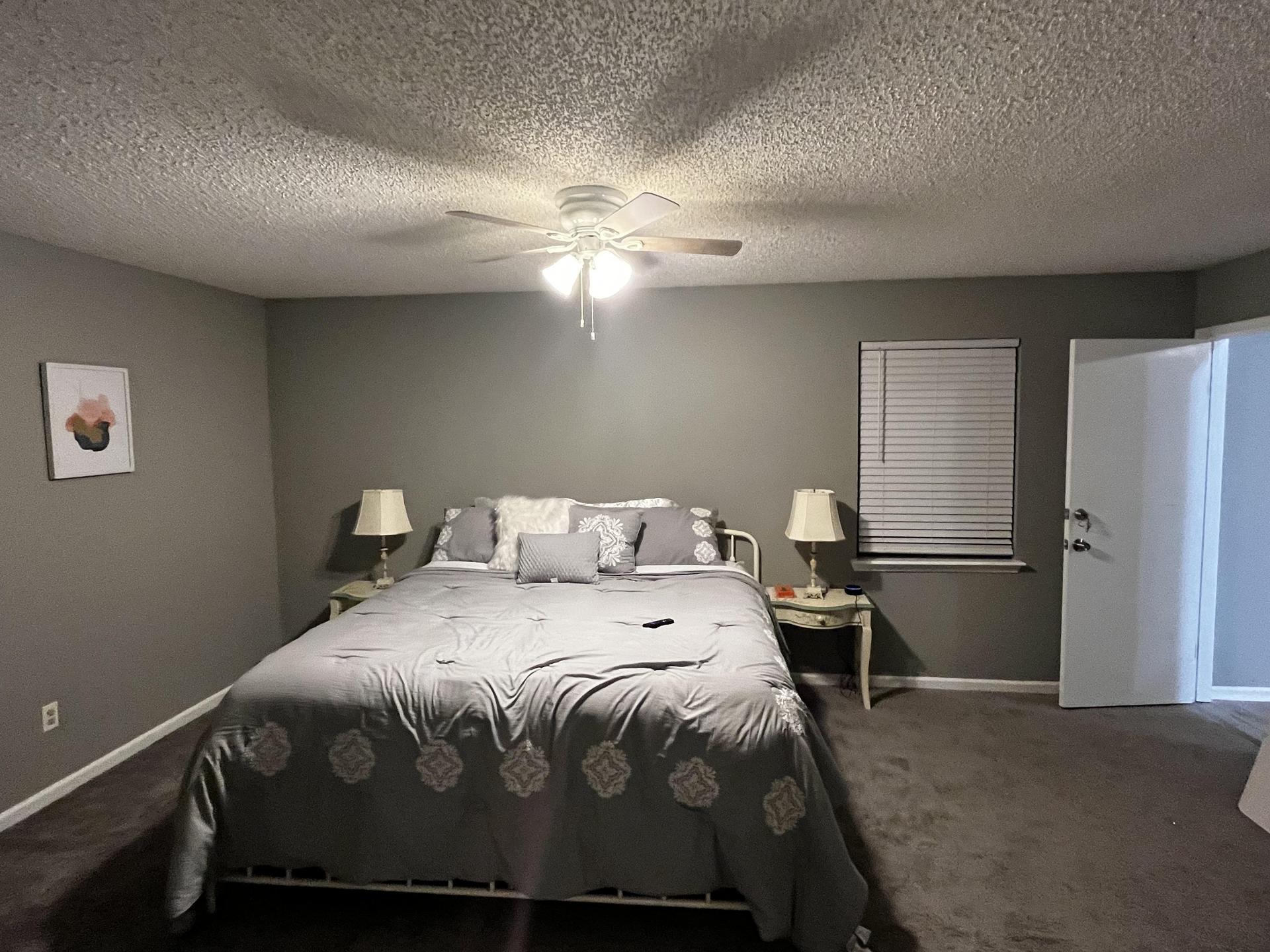 Master Bedroom #1  comes with Private Bathroom with walk-in shower & a King size bed, walk-in closet, Smart tv