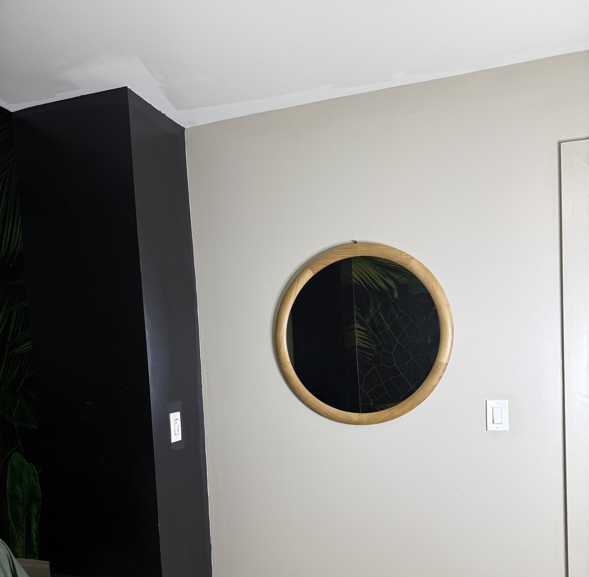 mirror located inside the room