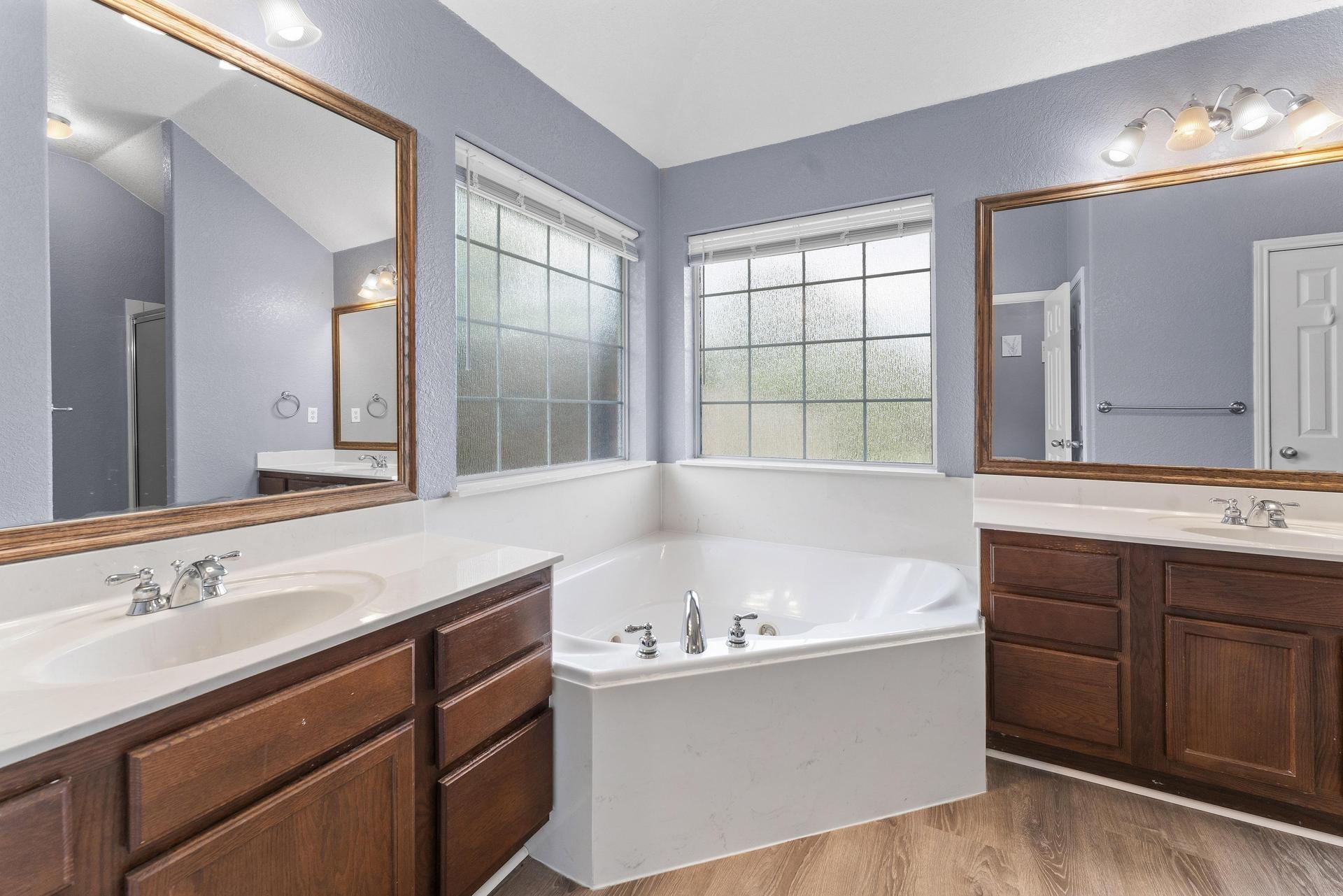 Private Master Bath with Jacuzzi and separate shower