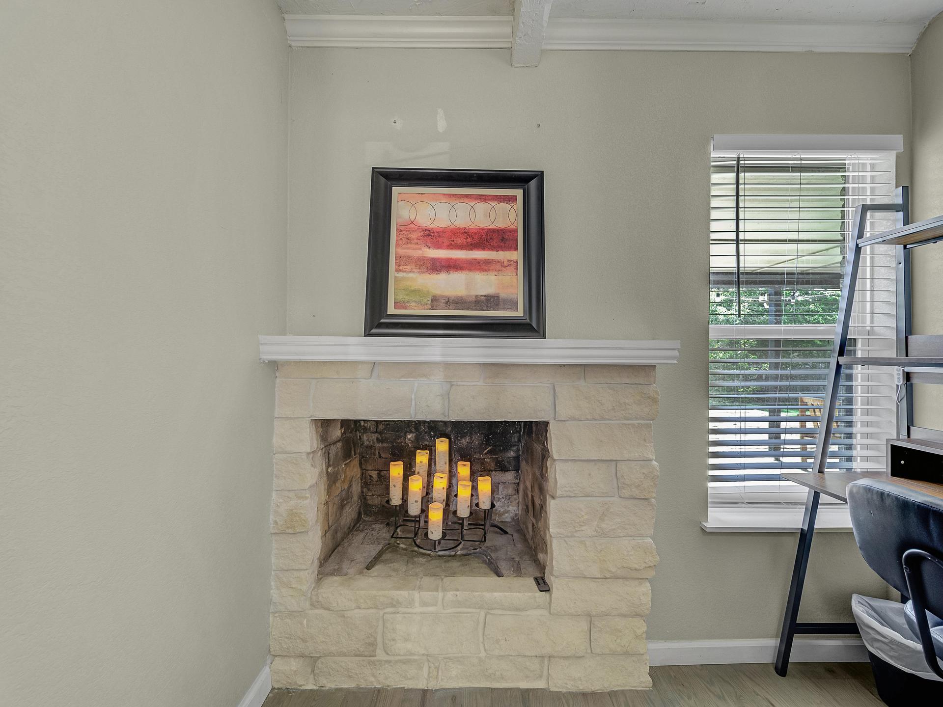 Bedroom 5 fireplace